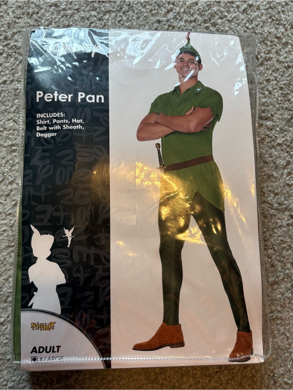 Disney Peter Pan Men's Costume Sweatpants & Tunic NEW XL Halloween World Land